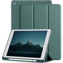 Capa compatível com iPad de 9ª/8ª/7ª geração, compatível com iPad de 10,2 polegadas com suporte para Apple Pencil e suporte inteligente em TPU.