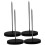 ITSELFER 1 Set 4Pcs Detachable Receipt Holders Desktop Paper Menu Holders (Black) 3