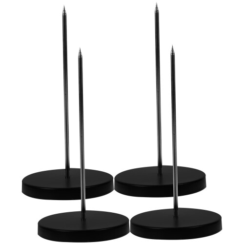 ITSELFER 1 Set 4Pcs Detachable Receipt Holders Desktop Paper Menu Holders (Black) 2