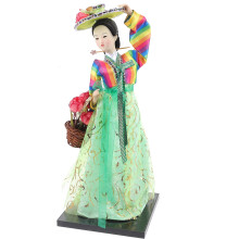 Mizh Tradycyjna koreańska lalka Hanbok, ręcznie robiona, dekoracja lalki Hanbok, koreańska lalka Hanbok, figurka