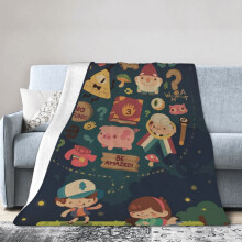 Gravity Falls hotellfilt, animefilt för sängen, sofffilt, ultramjuk fleecefilt för sovrum och vardagsrum, 60x50 tum