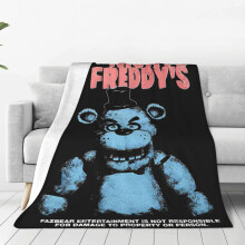 Koc flanelowy FNAF na sofę 50"x60" – ultramiękki mikropolar, ciepły i oddychający, do użytku przez cały rok na kanapie, łóżku i w biurze