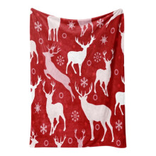 Julfilt 100x150cm flanellfleece för säng, soffa, bäddsoffa - Juldekoration, elegant tuppfilt