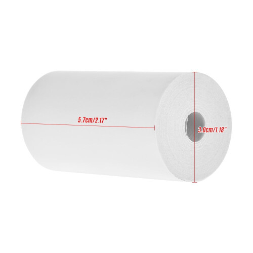 Θερμικό χαρτί αποδείξεων Meterk ρολό 57*30mm / 2.17*1.18in εκτύπωσης αποδείξεων για εκτυπωτή 2