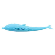 Brosse à dents en forme de poisson-chat avec herbe à chat, bâtonnet en silicone écologique pour le nettoyage des dents des chats