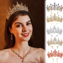 Tiara Vorkoi z kryształową koroną i grzebieniami, opaska z kryształkami księżniczki na wesele, bal, urodziny, biżuteria dla kobiet i dziewcząt