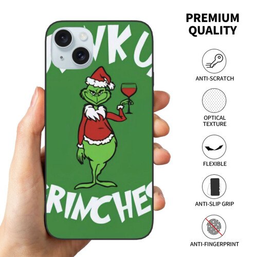 Capa para celular Grin-Ch compatível com iPhone 15, capa protetora resistente a impactos com PC + TPU para câmera dupla, compatível com iPhone 15. 2