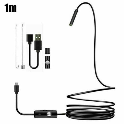 Endoscope USB HD 5,5 mm avec caméra d'inspection serpent pour Android (5,5 mm, 1 m).