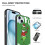 Capa para celular Grin-Ch compatível com iPhone 15, capa protetora resistente a impactos com PC + TPU para câmera dupla, compatível com iPhone 15. 4