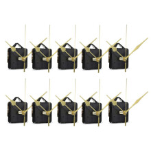 Kit di riparazione per meccanismi di orologi al quarzo da parete con movimento silenzioso, composto da 10 lancette e perni, per la parte posteriore.