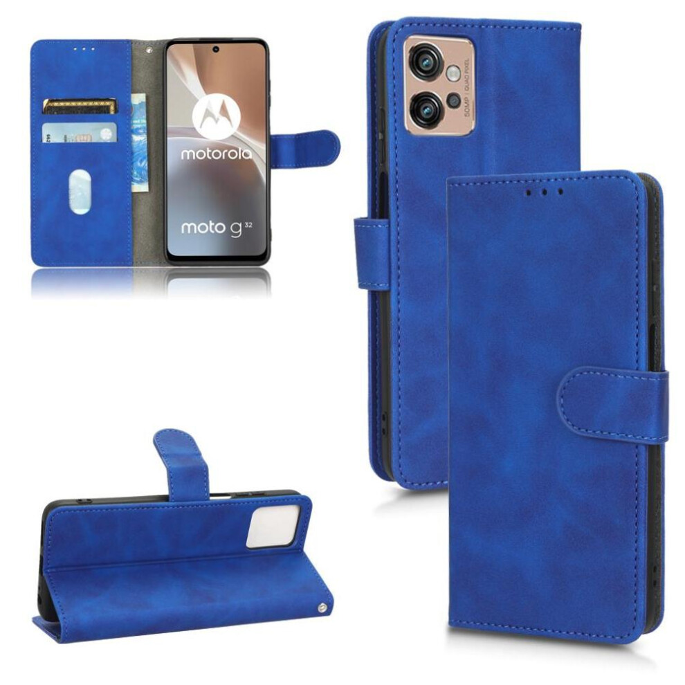 Case For Motorola Moto G32 Card Insertion Leather Folio Flip Case With Card Holder Kickstand Protective Cover Full Protection 9149926938675