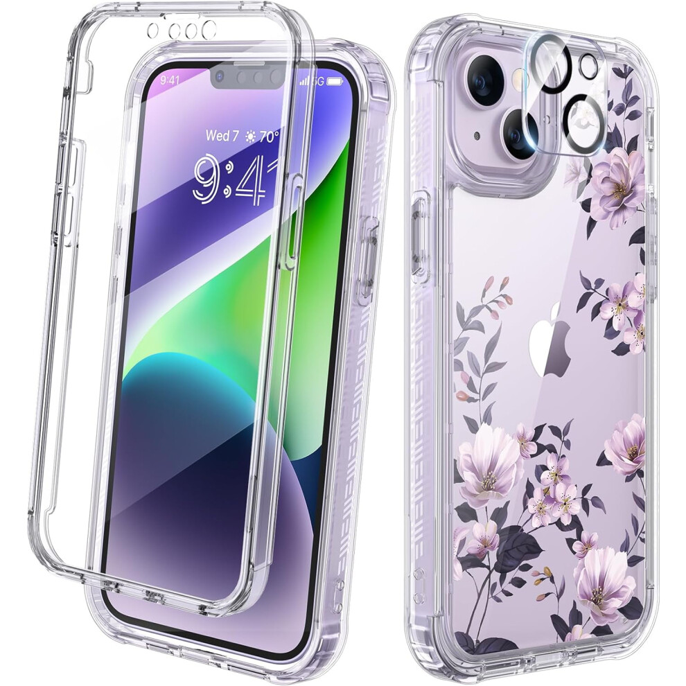Diaclara Rugged Case For Compatible With Iphone 14 Plus 6.7", Full Body Protection With Built-In Touch-Sensitive Screen & Camera Lens Protector 9149926938514