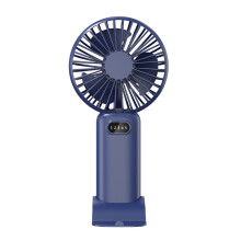 Mini-Handventilator, tragbar, faltbar, USB-Anschluss, intelligentes LED-Display, leiser Tischventilator, 5 Geschwindigkeitsstufen, ideal für Büro,