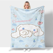 Niedliche Cinnamoroll-Decke, superweiche, kuschelige Fleecedecke – leichte Plüschdecke für Bett, Sofa und Couch – 102 x 76 cm
