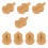 8Pcs Adjustable Rubber Violin Mute Silencers, Brown Practice Accessories 16