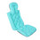 Luxury Bath Pillow with Secure Suction Grip, Ergonomic Neck and Back Support, Waterproof Blue 1