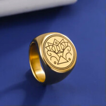Bague totem vintage pour homme RSAMD, style mythologie nordique viking, en acier inoxydable, couleur or, tailles 1 Ă 11.