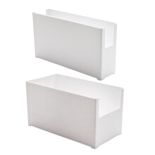 Lot de 2 boîtes de rangement pour placard, contenant pour baguettes, porte-ustensiles de cuisine en plastique (grande + petite)