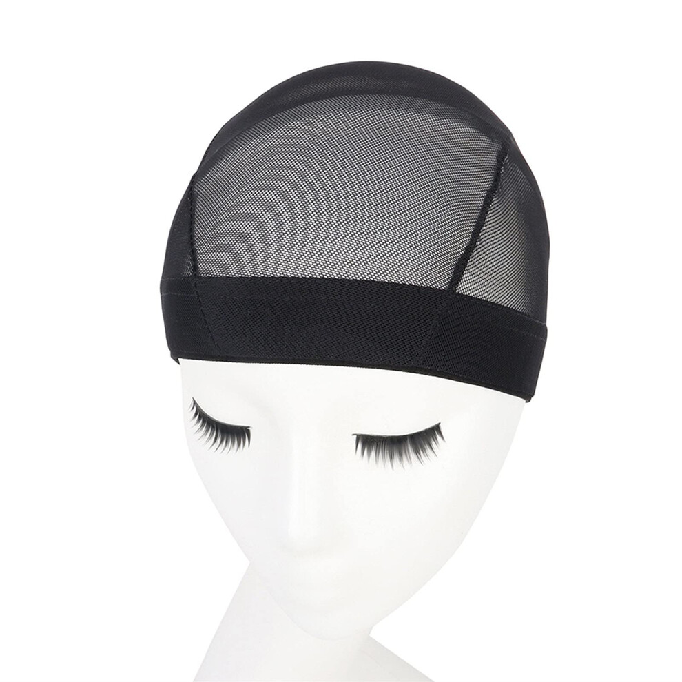Unisex Black Mesh Wig Caps For Wigs 5Pcs Elastic Nylon Breathable Full Coverage For Women