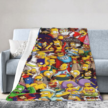 Couvertures en peluche Les Simpsons, couvertures de voyage, chambre, salon, canapé, bureau