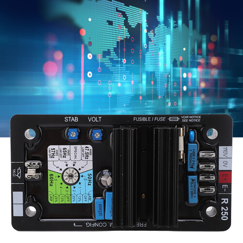 Single Phase 2-Wire Generator AVR Voltage Regulator R250 90V 8A