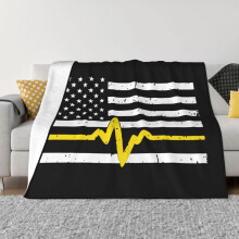 Thin Gold Line 911 Dispatcher Fleece Blanket Super Soft and All Season Warm, Winter Thermal Blanket, Blanket for Sofa