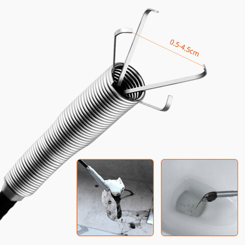 2Pcs Sewer Pipe Dredger Drain Clog Removal Tool 4 Claws Design Extra-Long Flexible Bendable Sewer Dredging Device Cleaning Tool-90 cm,2pcs 1