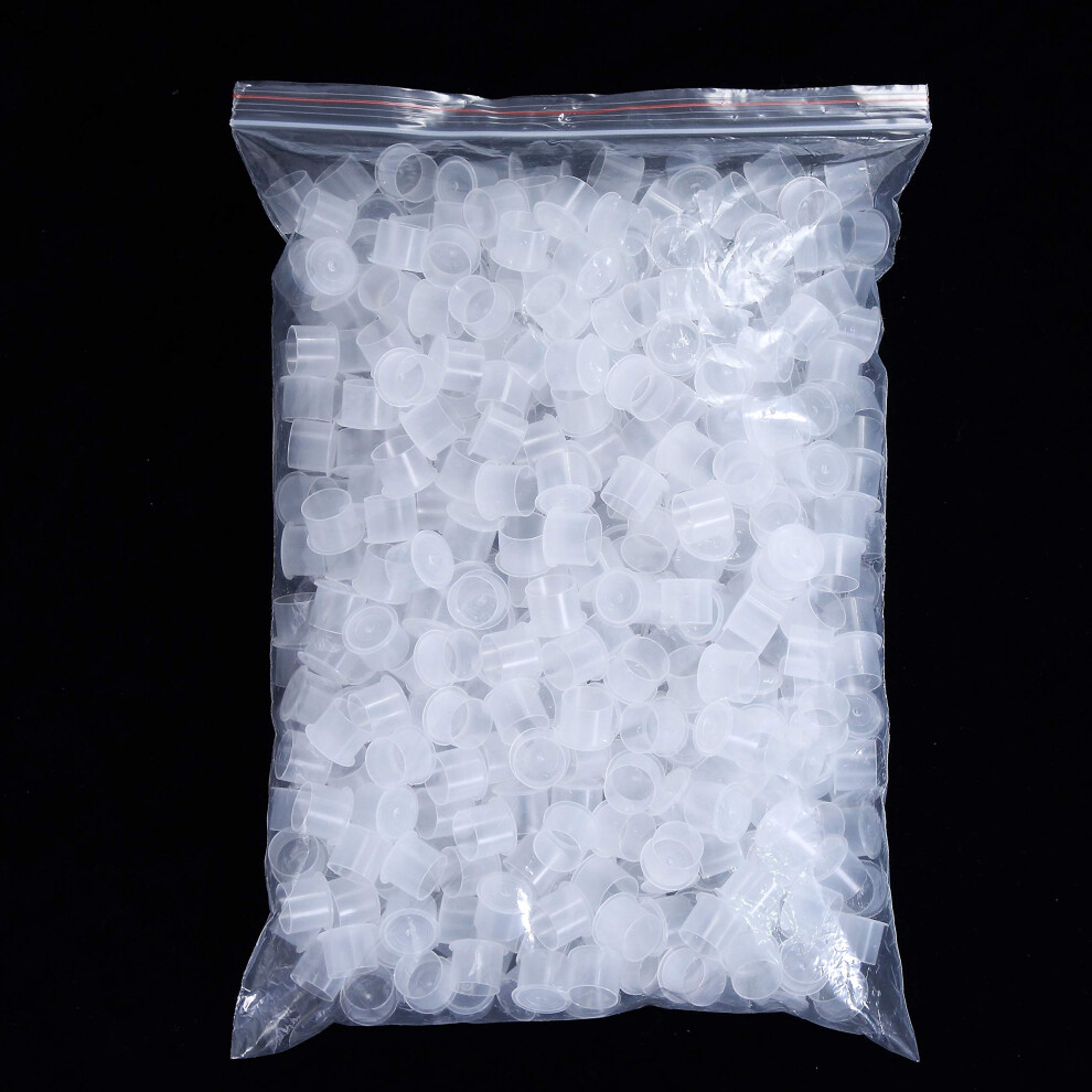 White Tattoo Ink Cups Medium 1000Pcs Plastic Disposable With Stable Base For Tattoo Pigment