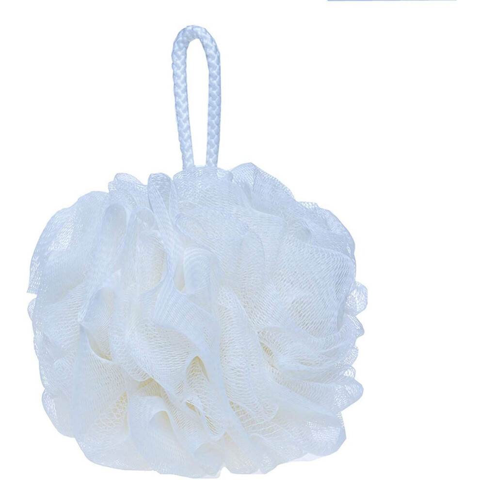 Large Mesh Bath Sponge Shower Pouf for Gentle Exfoliation and Rich Lather