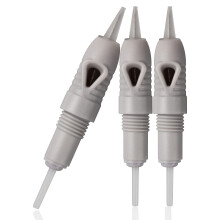 20pcs Grey Permanent Makeup Cartridge Needles for Ombre Powder Brows Eyeliner Lips, 3P