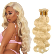 613 Blonde Human Hair Bundles Body Wave Brazilian Virgin Hair Extensions 18 20 22 Inch