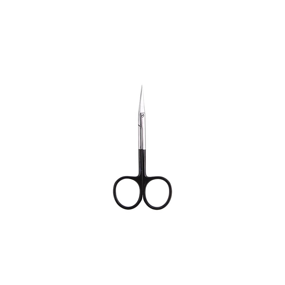 Black Cuticle Scissors With Sharp Precision Tips Stainless Steel Curved Tip Manicure Trimmer