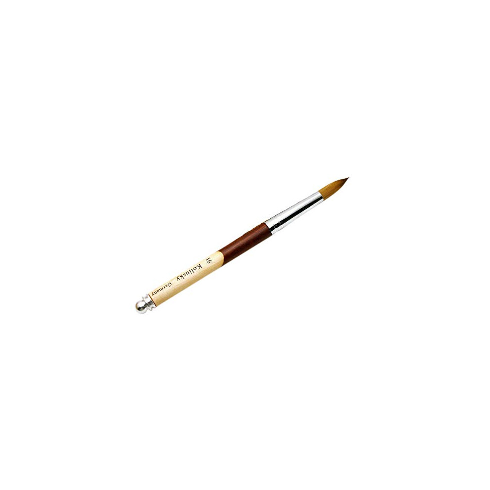 Acrylic Nail Brush Size 16 with Durable Fiber Bristles for Precise Acrylic Sculpting