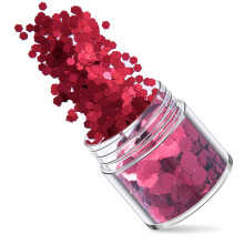 Wine Red Nail Art Glitter Set 12 Boxes Hexagonal Sequins for UV Gel Acrylic Nails Crafts Makeup