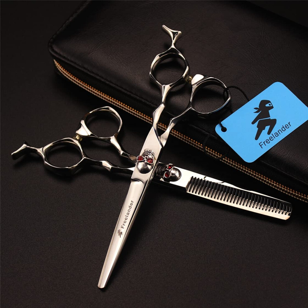 Professional Hair Cutting Scissors Set 6 Inch Stainless Steel Barber Shears with Thinning Scissor Ref: 1540