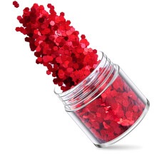 Wine Red Hexagonal Nail Glitter Sequins Set for Nail Art Crafts Decoration 12 Boxes