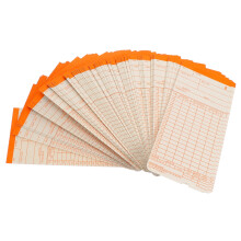 100 Sheets Time Office Factory English Time Cards Machine Attendance Recorder (As Shown)