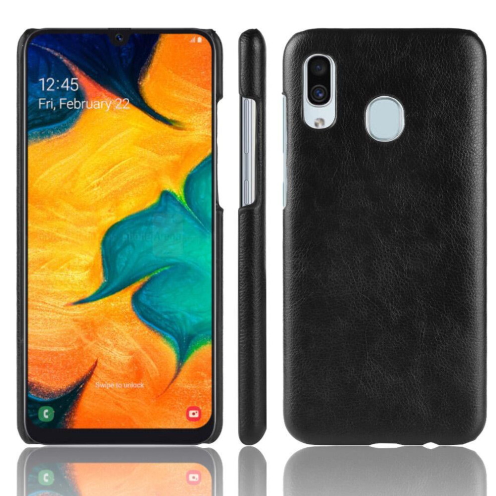 Retro Case For Compatible With Samsung Galaxy A20/A30 Compatibility Lychee Pattern Retro Anti Scratch Protective Cover 9322103603188
