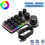 Teclado mecânico para jogos jixopn RGB USB com fio/compatível com Bluetooth, switch vermelho hot-swap, 12 teclas e 4 knobs, macro programável para 8