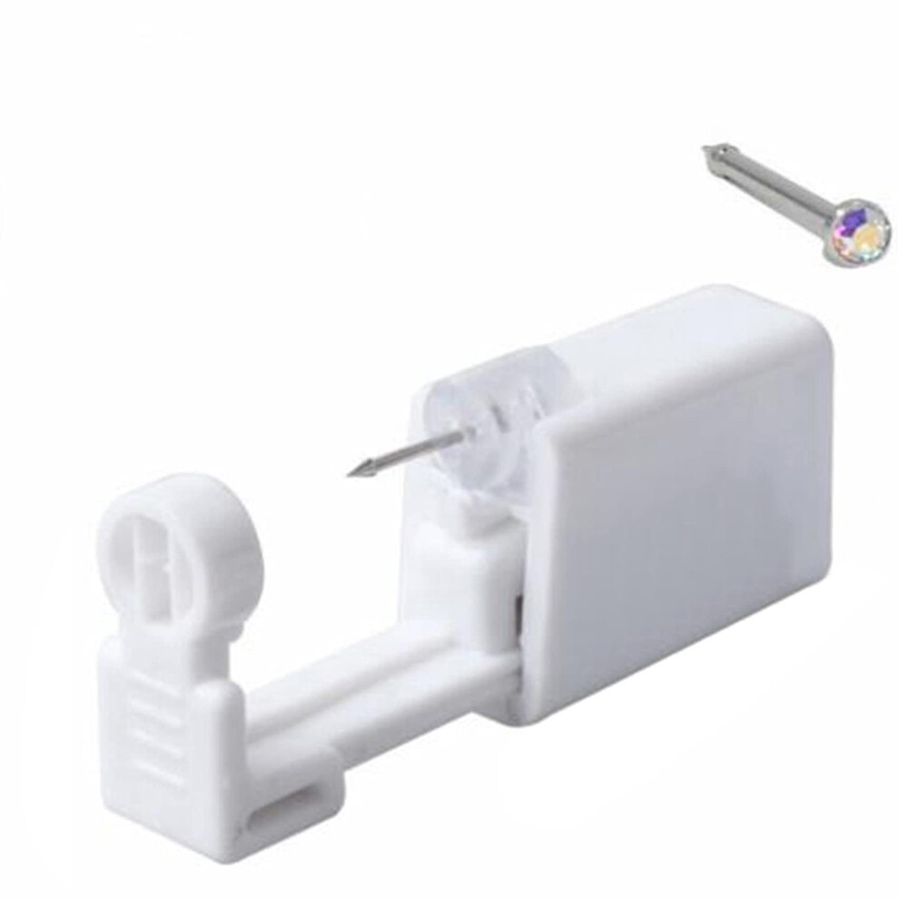 Self Nose Piercing Kit with Studs, Easy SingleHand Operation, Multicolor Ear and Nose Tool