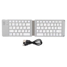 Teclado Bluetooth plegable y compacto, batería recargable que garantiza una larga duración en espera, teclado de tamaño completo con teclado