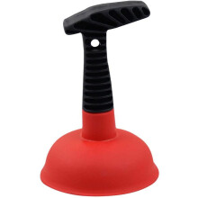 Petit déboucheur à ventouses avec tête en caoutchouc flexible. Compatible avec les éviers de cuisine, les lavabos, les baignoires et les douches.
