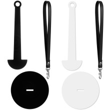 2 soportes portátiles de acrílico para hilo de muñeca con correa, dispensador ligero de hilo de ganchillo, mini colgante de ovillo de hilo para