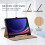 Capa compatível com Samsung Galaxy Tab S9 2023 de 11 polegadas SM-X710/X716B/X718U - [Suporte para S Pen] Capa tipo flip em couro PU para tablet 4