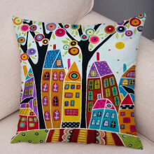 Taies d'oreiller en coton et lin, décoration intérieure, chambre à coucher, style rétro champêtre, couleur urbaine, housse de coussin pour