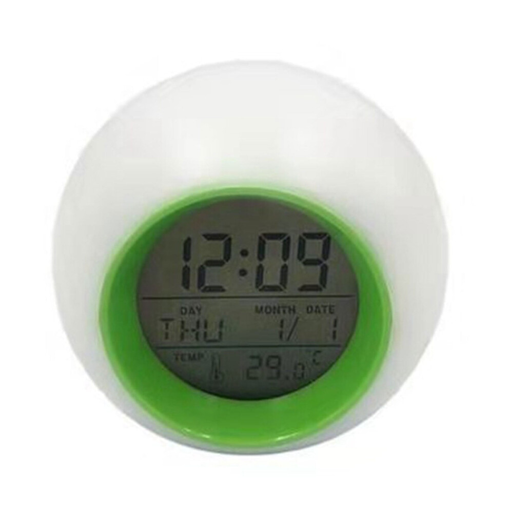 Kiplyki Wholesale Creative Spherical With Temperature And Snooze Colorful Luminous Alarm Clock Light