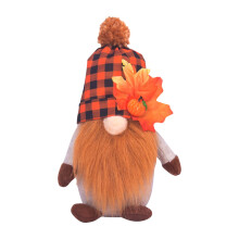 Heminredning Gnobogi Halloween Festival Lönnlöv Ansiktslös Docka Gnome Docka Ornament Rea