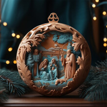Set de ornamente pentru scena Nașterii Domnului, decorațiuni pentru bradul de Crăciun cu Nașterea lui Isus, cadouri religioase sfinte pentru