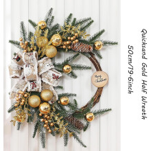 Ghirlandă de Crăciun nouă, viță verde, cuier de ușă, decor pandantiv pentru intrarea festivă, 49,6 cm