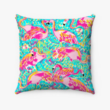 AIVO Lilly Pulitzer Anpassat Örngott Personligt Spunnet Polyester Fyrkantigt Örngott Dekorativ Kudde Säng Soffa Kuddfodral Heminredning tum